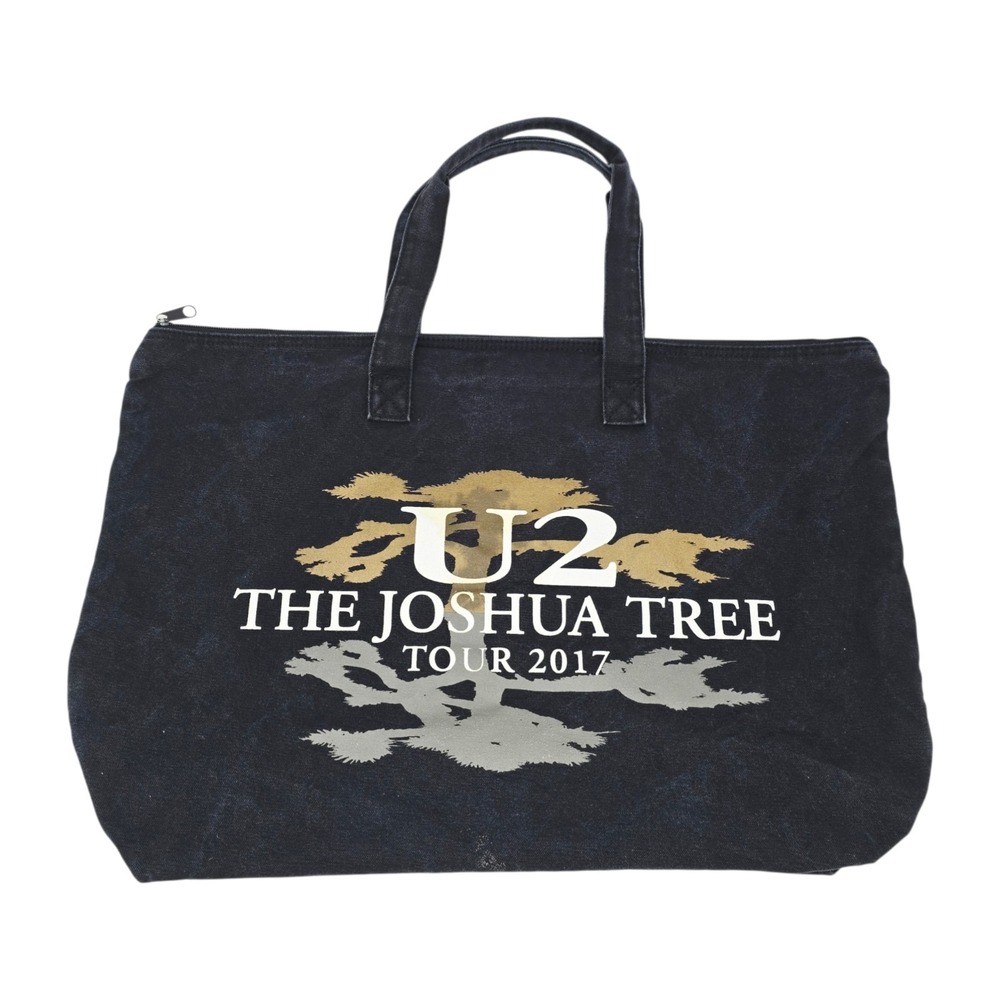 U2 Joshua Tree Tote Bag VIP Zippered Canvas 2017 Tour Band Merch Bono Black